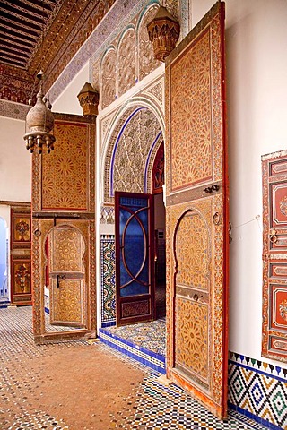 Ben Youssef Madrasa, an Islamic college, Medina, historic district, UNESCO World Heritage site, Marrakech, Morocco, Africa