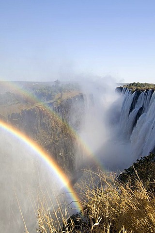 Victoria Falls, rainbows, Zambesi River, Zambia, Africa