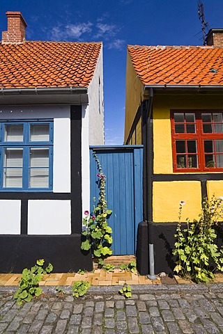 Timber-framed houses in Ronne, Bornholm, Denmark, Europe