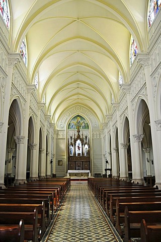 Columns and vaulted ceiling, Antofagasta Cathedral, Antofagasta, Norte Grande region, Northern Chile, Chile, South America