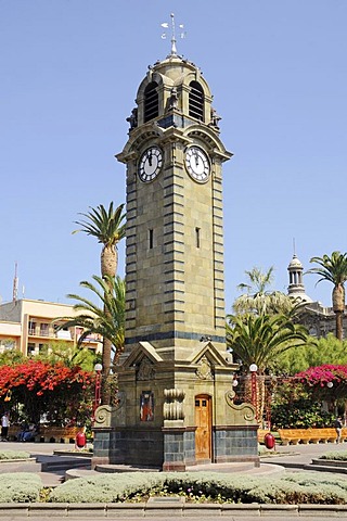 Big Ben clock tower, national monument, Plaza Colon, Plaza de Armas square, Antofagasta, Norte Grande region, Northern Chile, Chile, South America