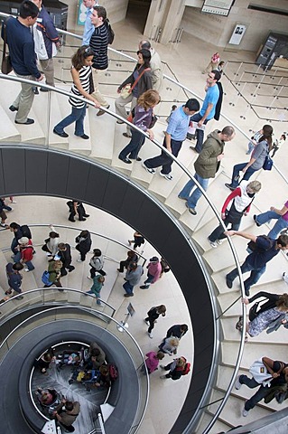 Stairs in Louvre Museum, Paris, France, Europe