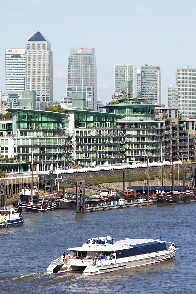 Docklands and River Thames, London, England, United Kingdom, Europe