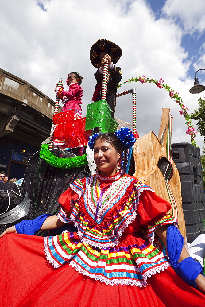 Participant in the Carnaval Del Pueblo Festival, Europes largest Latin Street Festival, Southwark, England, United Kingdom, Europe