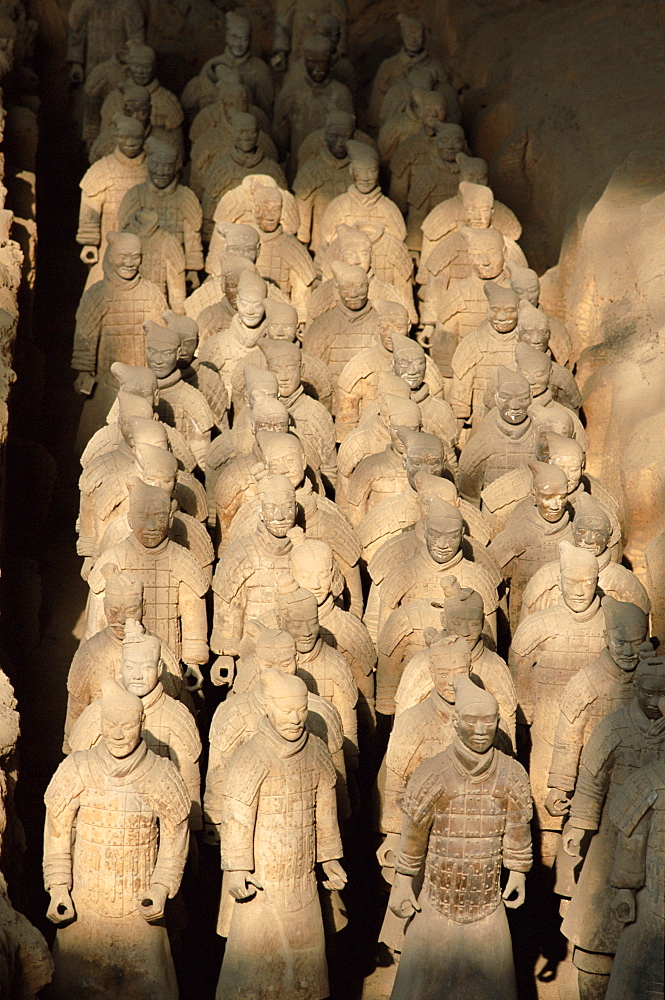 Terracotta Warriors, Terracotta Army, life sized warriors in battle formation, dating from the Qin Dynasty, UNESCO World Heritage Site, Xian, Shaanxi Province, China, Asia