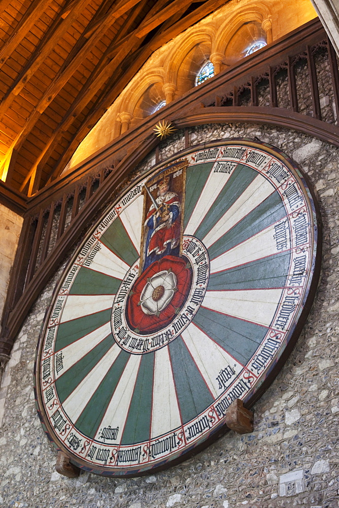 The Arthurian Round Table, The Great Hall, Winchester, Hampshire, England, United Kingdom, Europe