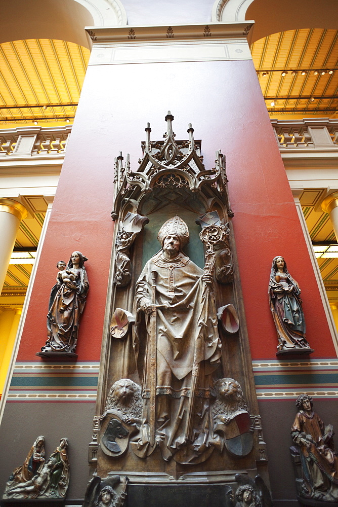 Statue of Rudolph von Scherenberg, Prince Bishop of Wurzburg in the Cast Court, Victoria and Albert Museum, London, England, United Kingdom, Europe