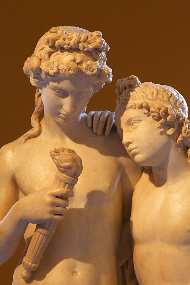 Statue of Cupid kindling the torch of Hymen signed 1831 by George Rennie, Victoria and Albert Museum, London, England, United Kingdom, Europe