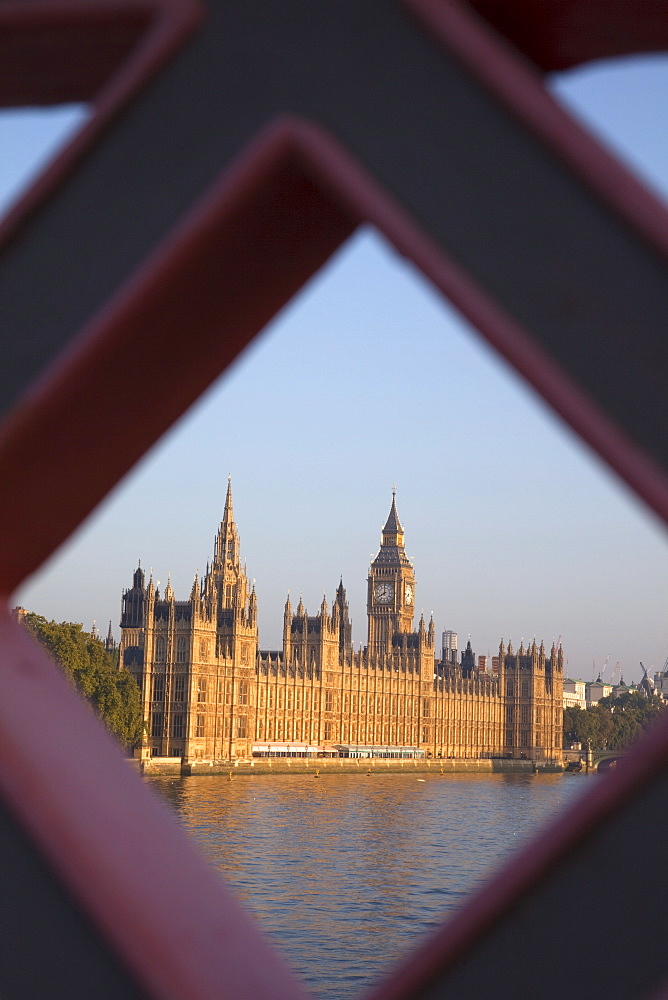 Palace of Westminster, UNESCO World Heritage Site, and River Thames, London, England, United Kingdom, Europe