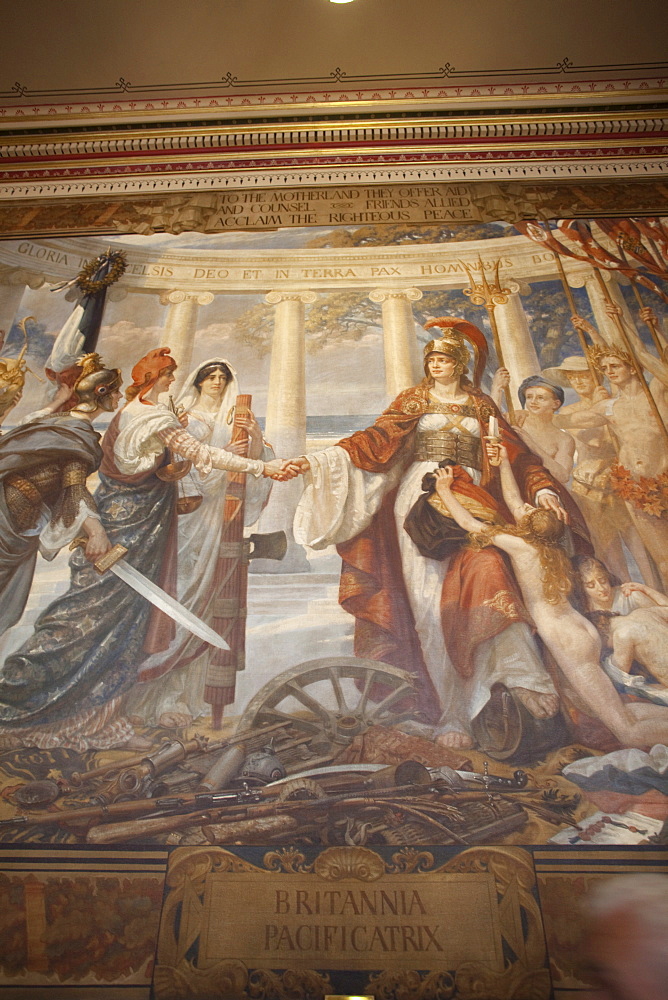 Artwork depicting Britannia, Foreign Office, Whitehall, London, England, United Kingdom, Europe