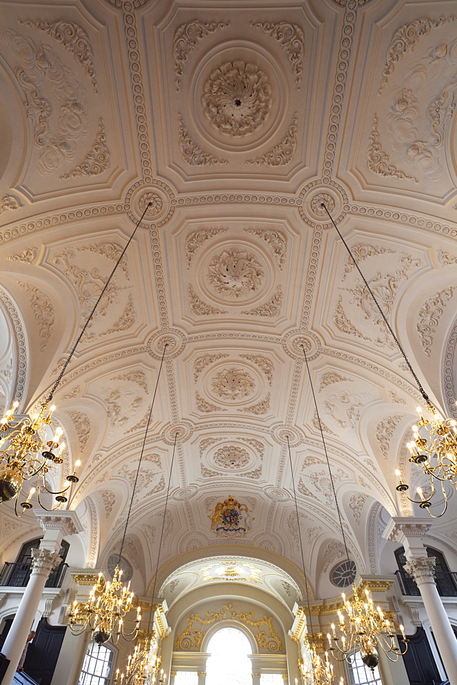 Interior of St. Martin-in-the-Fields church, Trafalgar Square, London, England, United Kingdom, Europe