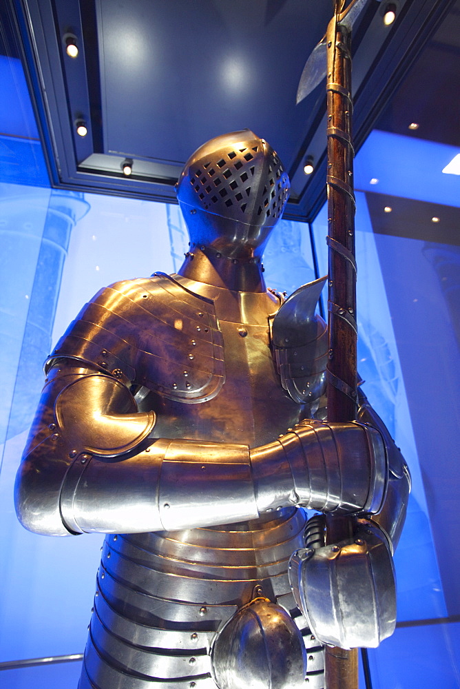 Suit of armour displayed in The White Tower, Tower of London, London, England, United Kingdom, Europe