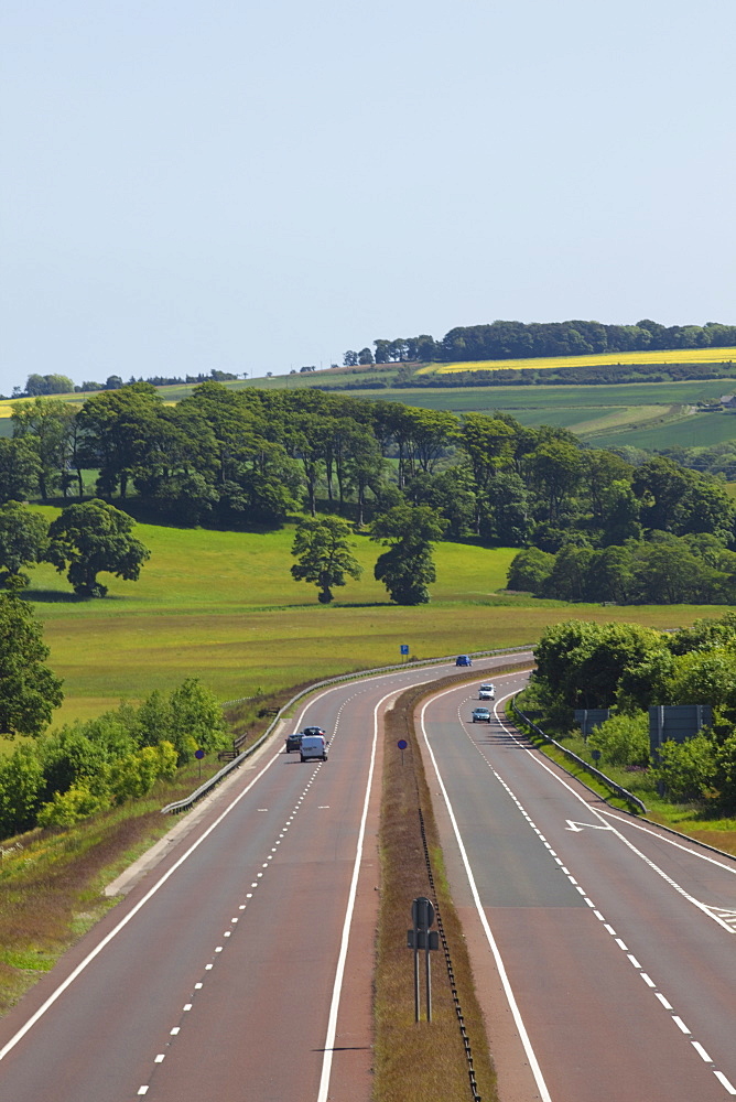 Light traffic on motorway, England, United Kingdom, Europe