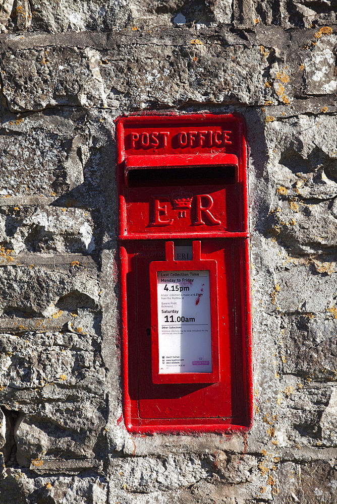 Red letterbox, England, United Kingdom, Europe