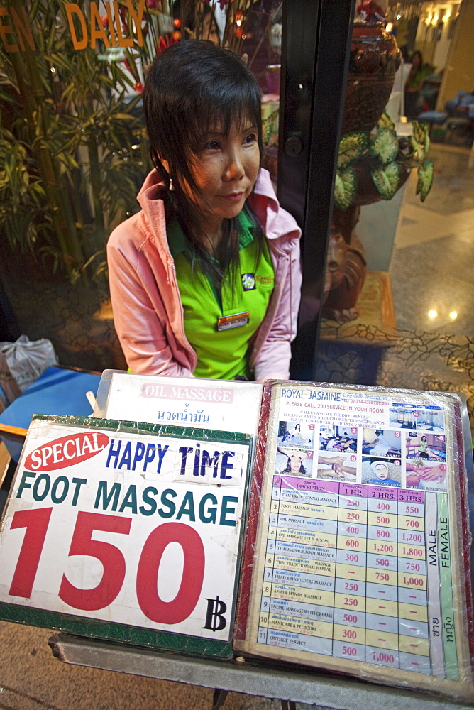 Massage Parlour sign, Bangkok, Thailand, Southeast Asia, Asia