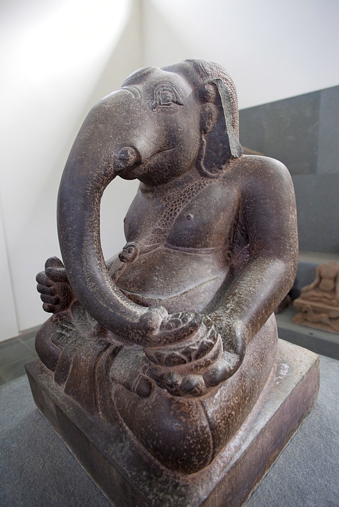 Sandstone carving of Ganesa, Museum of Cham Sculpture, Danang, Vietnam, Indochina, Southeast Asia, Asia