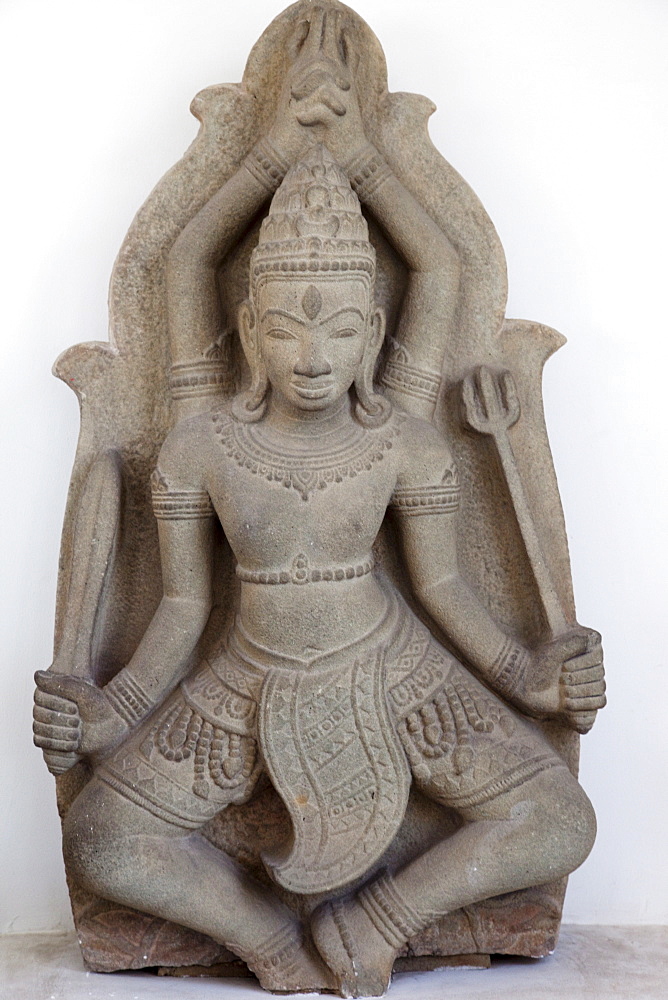 Sandstone carving of Goddess Uma, Museum of Cham Sculpture, Danang, Vietnam, Indochina, Southeast Asia, Asia