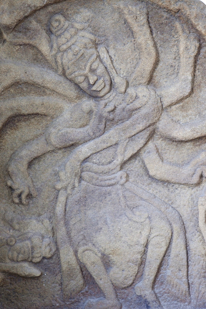 Sandstone carving of God Shiva, Museum of Cham Sculpture, Danang, Vietnam, Indochina, Southeast Asia, Asia