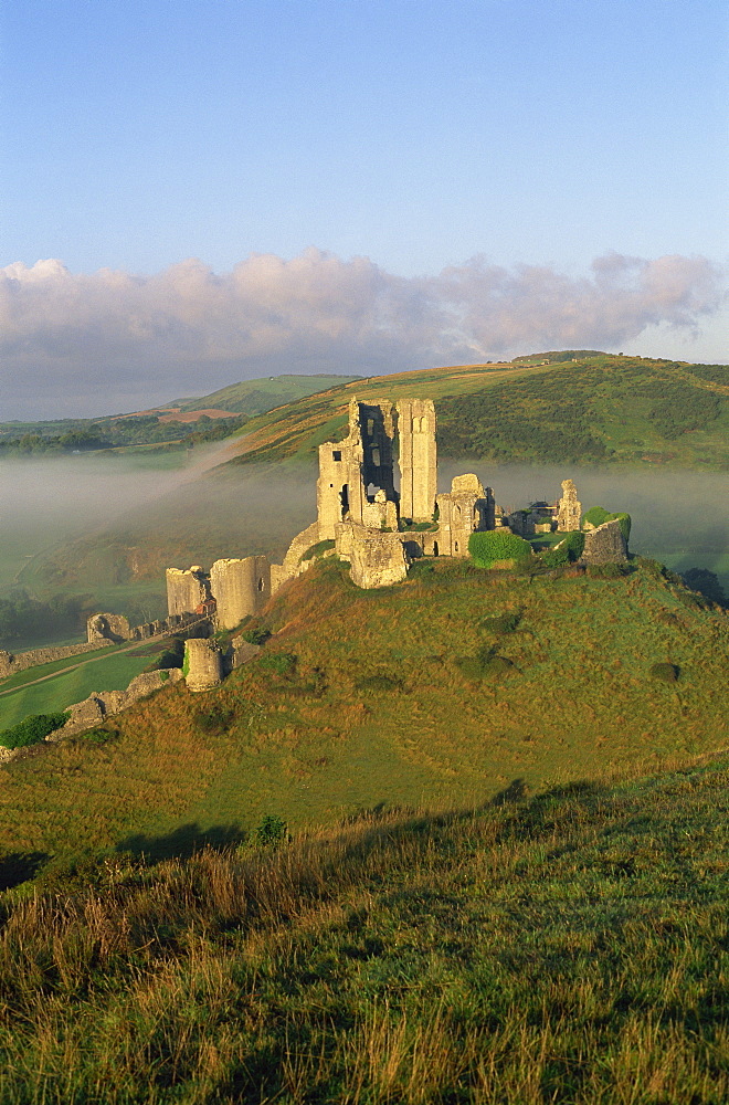 Corfe Castle, Corfe, Dorset, England, United Kingdom, Europe