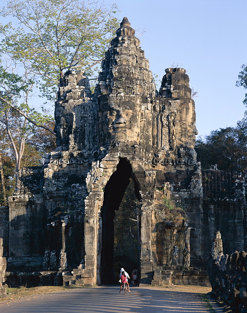 South Gate, Angkor Thom, UNESCO World Heritage Site, Siem Reap, Cambodia, Indochina, Southeast Asia, Asia