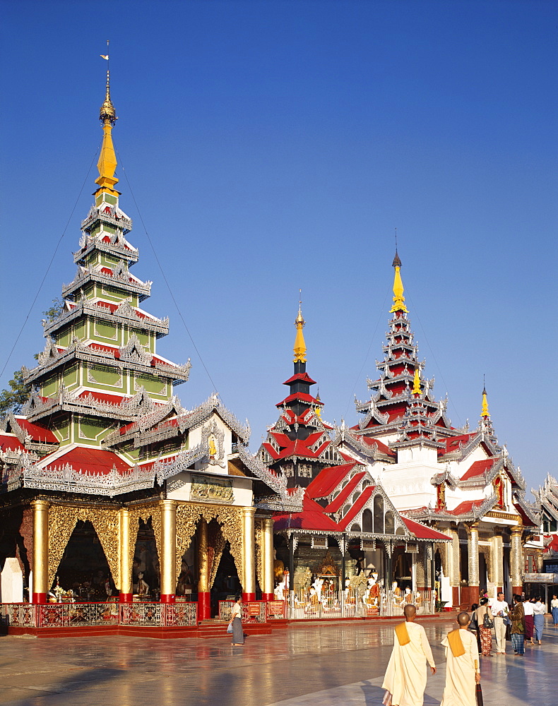 Buddhist shrines, Shwedagon Pagoda, Yangon, Myanmar (Burma), Asia