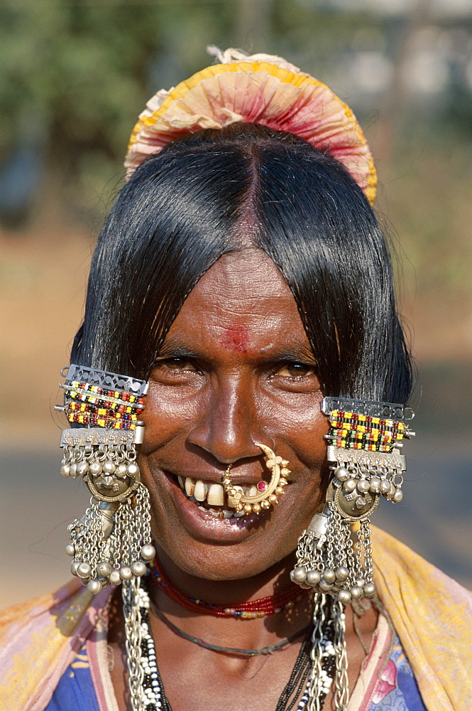 Gypsy woman portrait, Goa, India, Asia