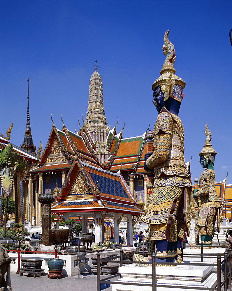 Wat Phra Kaeo, Grand Palace, Bangkok, Thailand, Southeast Asia, Asia