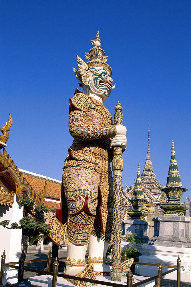 Ramakien figure, Wat Phra Kaeo, Grand Palace, Bangkok, Thailand, Southeast Asia, Asia