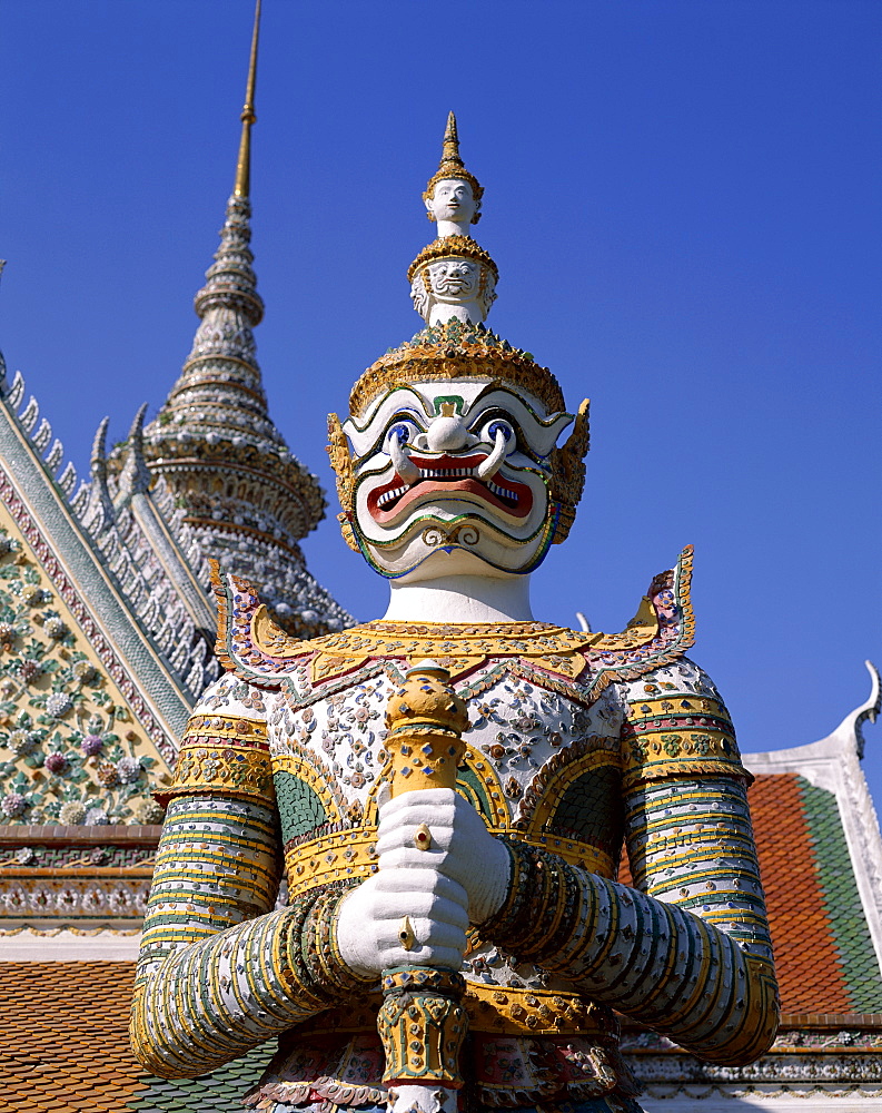 Ramakien statue, Wat Phra Kaeo, Grand Palace, Bangkok, Thailand, Southeast Asia, Asia