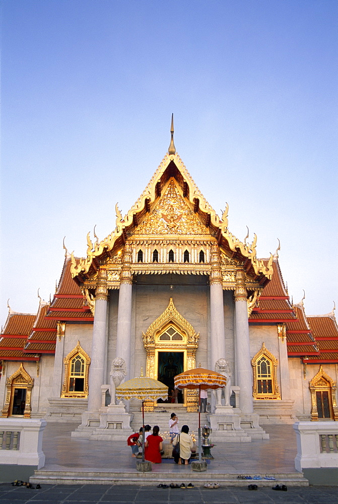 Marble Temple (Wat Benchamabophit), Bangkok, Thailand, Southeast Asia, Asia