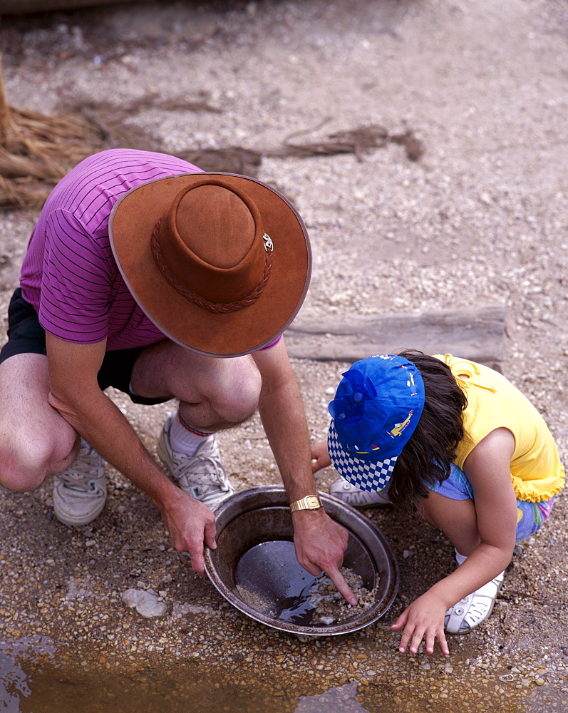 People panning for gold, Sovereign Hill Mining Village, Ballarat, Victoria, Australia, Pacific