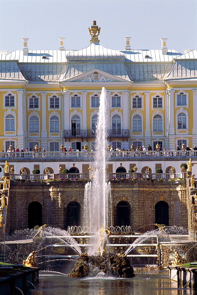 Peterhof Palace (Petrodvorets Palace), The Great Palace, St. Petersburg, Russia, Europe