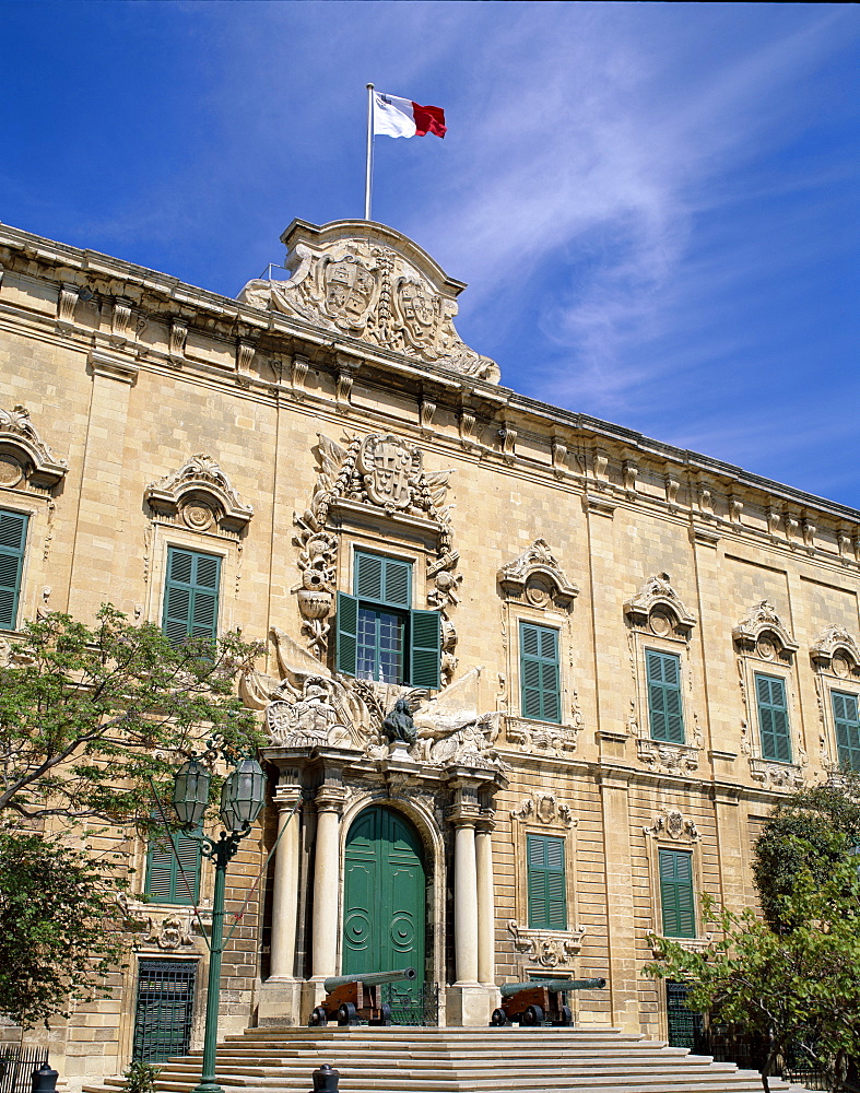 The Auberge De Castille Building, Valetta, UNESCO World Heritage Site, Malta, Europe