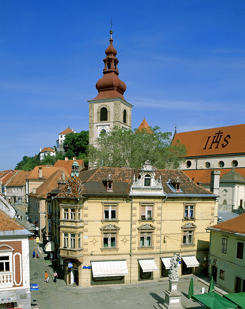 Town centre, Ptuj, Stajerska, Slovenia, Europe