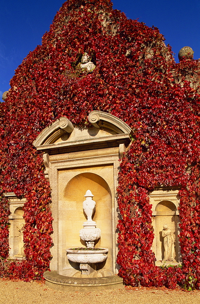 Autumn leaves, Belton House, Grantham, Lincolnshire, England, United Kingdom, Europe