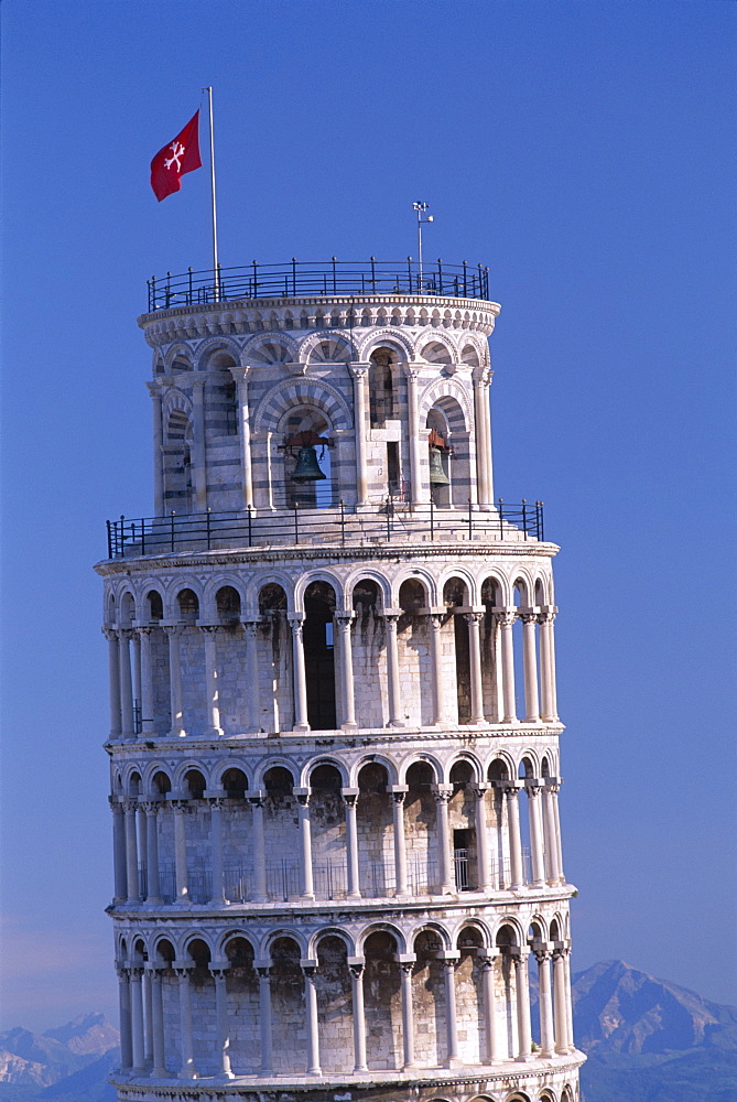 Detail of the Leaning Tower (Torre Pendente), Pisa, UNESCO World Heritage Site, Tuscany (Toscana), Italy, Europe