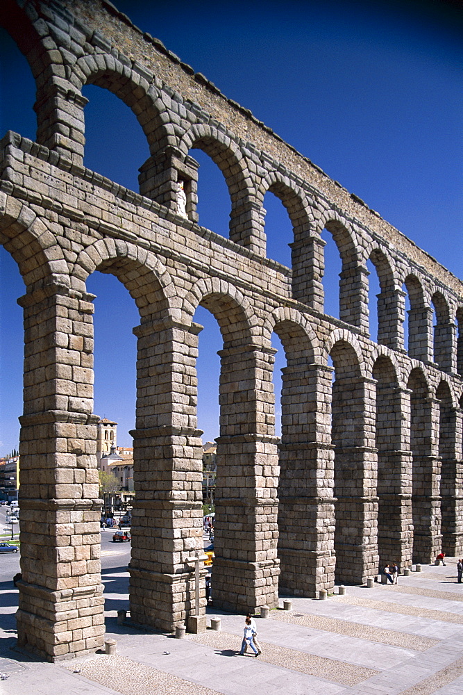 Aqueduct, UNESCO World Heritage Site, Segovia, Castilla y Leon, Spain, Europe