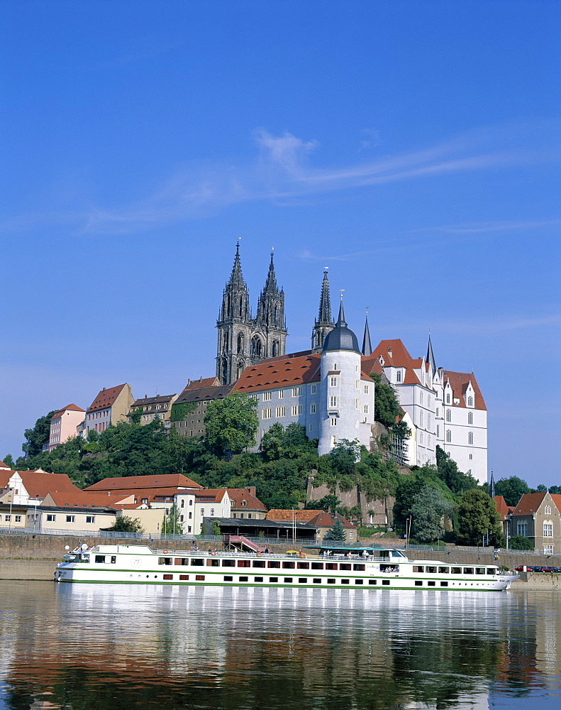 The Castle and cathedral on Elbe River, Meissen, Saxony, Germany, Europe