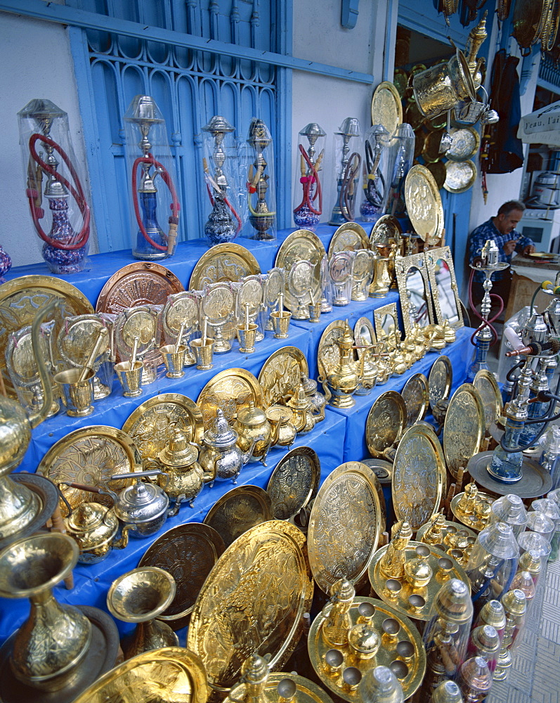 Copperware Shop, Nabeul, Tunisia, North Africa, Africa