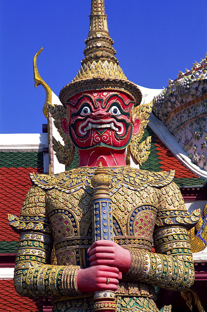 Statues in Wat Phra Kaew, Grand Palace, Bangkok, Thailand, Southeast Asia, Asia