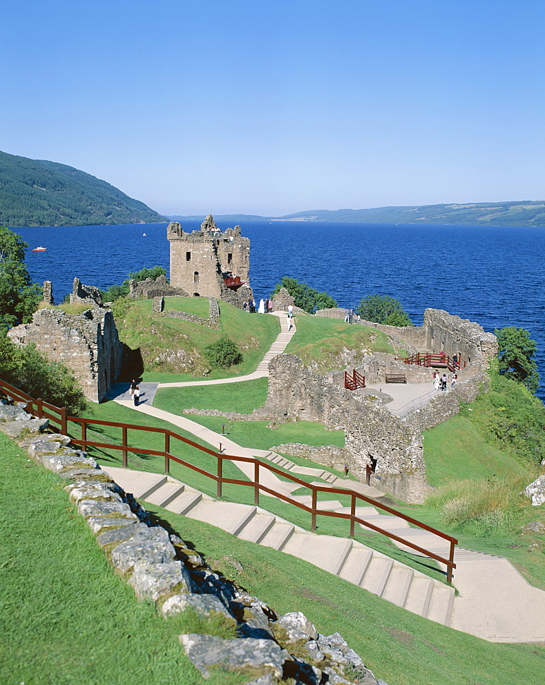 Loch Ness and Urquhart Castle, Highlands, Scotland, United Kingdom, Europe