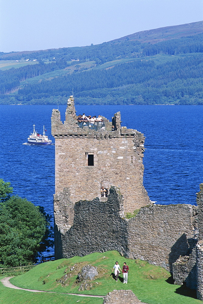 Loch Ness and Urquhart Castle, Highlands, Scotland, United Kingdom, Europe