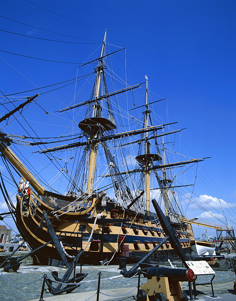 Nelsons Flagship The Victory, Naval Museum, Portsmouth, Hampshire, England, United Kingdom, Europe