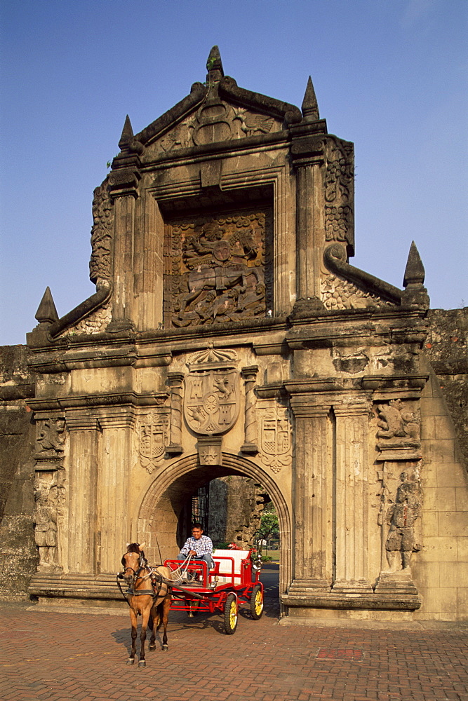 Entrance to Fort Santiago in the Intramuros Historical District, Manila, Philippines, Southeast Asia, Asia