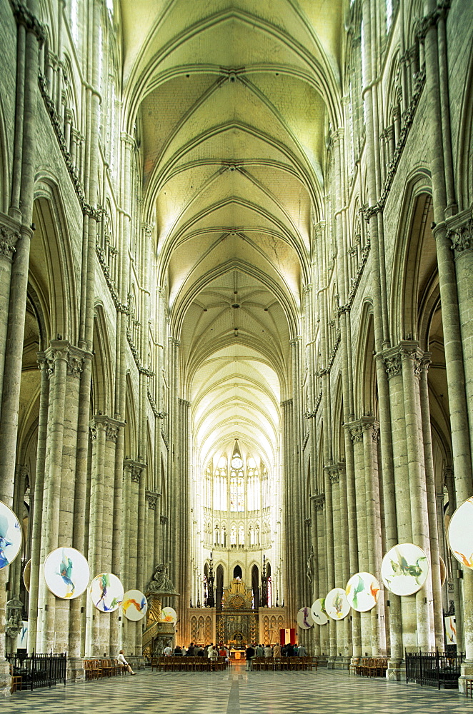 Interior, Amiens Cathedral, UNESCO World Heritage Site, Amiens, Somme, France, Europe