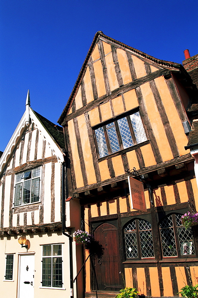 Timbered houses, Lavenham, Suffolk, Constable Country, England, United Kingdom, Europe