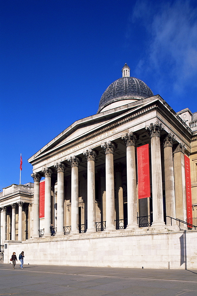 National Gallery, Trafalgar Square, London, England, United Kingdom, Europe