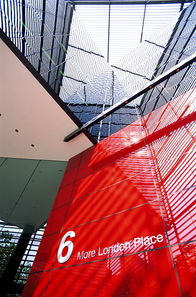 Entrance to 6 More London Place, Southwark, London, England, United Kingdom, Europe