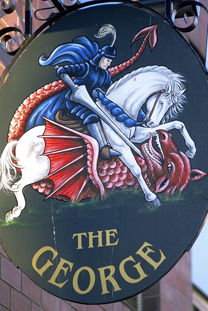 The George pub sign, London, England, United Kingdom, Europe