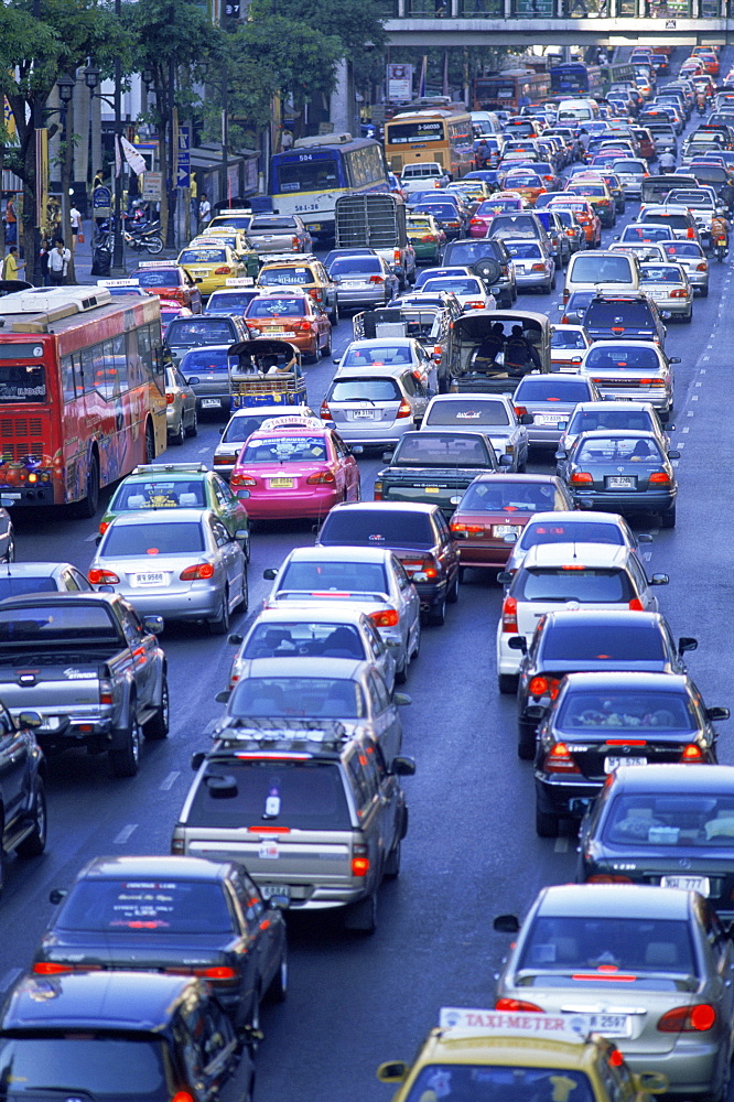 Traffic jam, Bangkok, Thailand, Southeast Asia, Asia